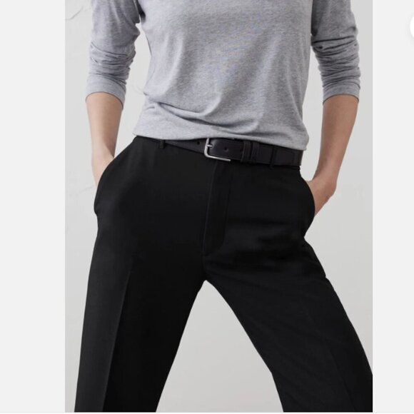Banana Republic Black Sculpted Stretch Straight Pants Size 2 RT$90 #534987 NEW - Picture 3 of 4